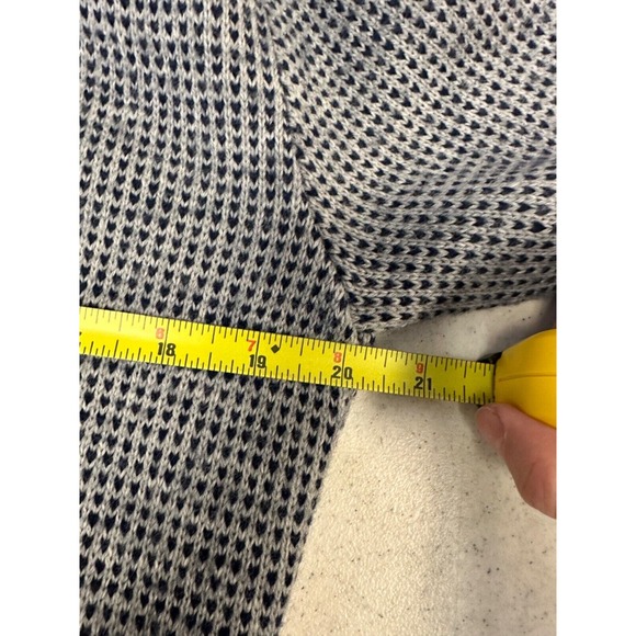 Puritan Sweater women XL v neck pullover lambswool blend USA Made Gray Navy E2 + - Picture 4 of 5